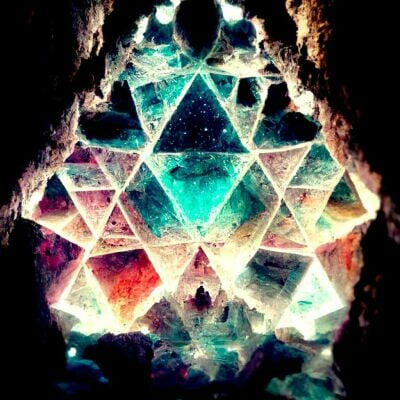 A cavern inside the Temple of Light.